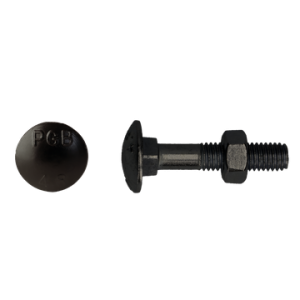 Houtbout 4.8 DIN 603/555 zwart