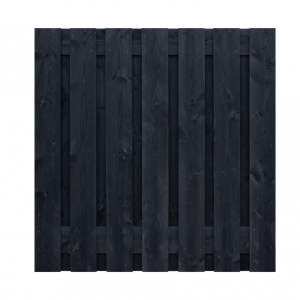 15 planks Douglas zwart gespoten schuttingscherm | 180 x 180cm