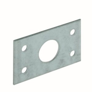 Plaat voor Staartgrendel verzinkt 40x66x2.0