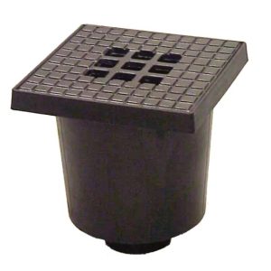 Vloerput pp ou75  gy.deksel 20x20 cm