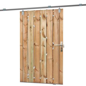 Grenen schutting deur  | schuifsysteem