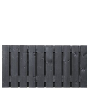 21 planks zwart gespoten schuttingscherm | 90x180cm