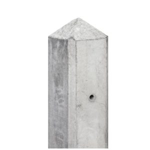 Betonpaal | beginpaal - eindpaal | glad beton | 10x10x180cm - grijs