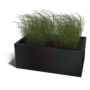Gepoedercoat stalen plantenbak | Rechthoek | Wit - Antraciet - Zwart
