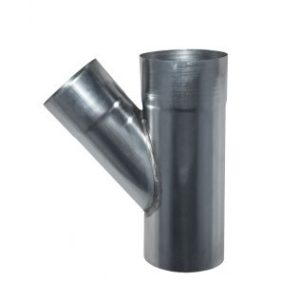 T-stuk zink | (Ø80 x 80 x 80 mm) | 45°