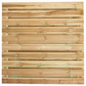 Horizontaal 21 planks Grenen schuttingscherm | 180×180