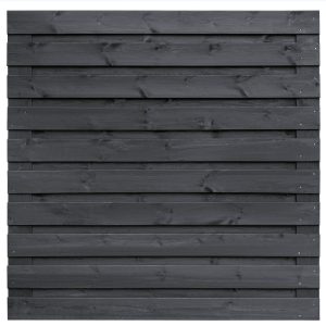 Horizontaal 21 planks zwart schuttingscherm | 180×180