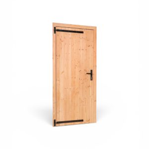 Douglas enkele dichte deur | B1000xH2050mm buitenmaat | linksdraaiend ( beslagset zwart)
