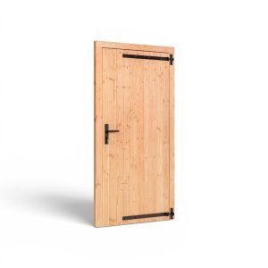 Douglas enkele dichte deur | B1000xH2050mm buitenmaat | rechtsdraaiend (beslagset zwart)