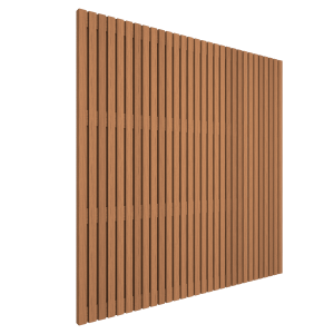 Thermovision Ayous geschaafd latten scherm | verticaal/horizontaal | 180x180cm